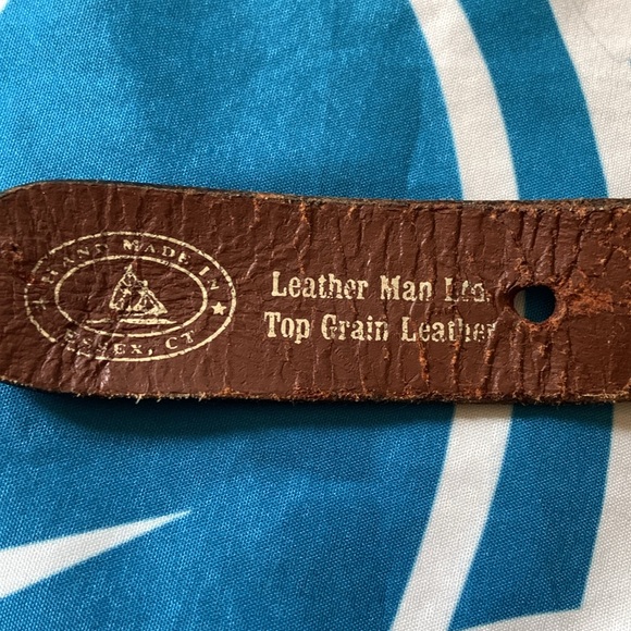 Leatherman belt made in USA. Size 38. Nautical blue crabs. - Picture 7 of 8